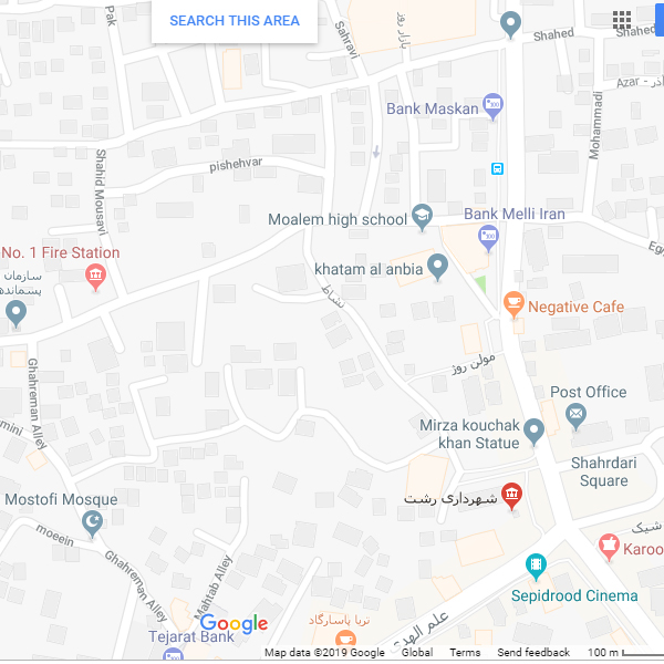 نقشه هتل محمدنیا رشت