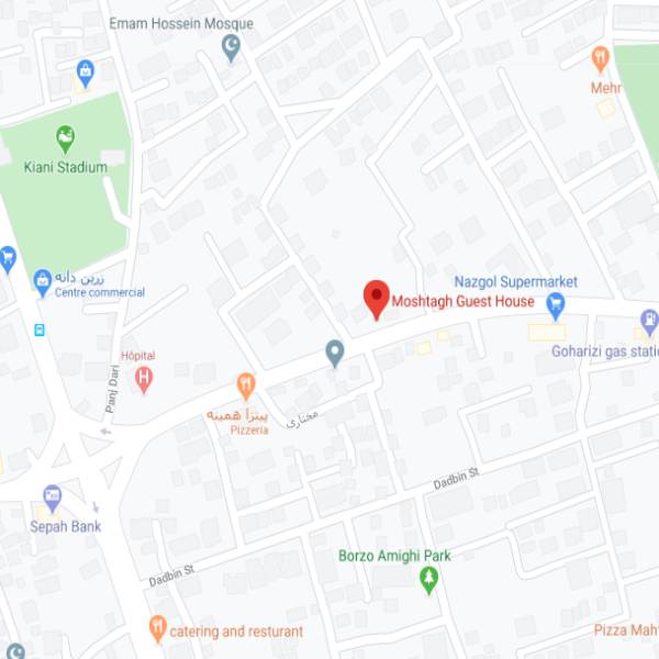 نقشه هتل مشتاق کرمان