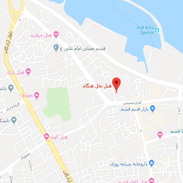 نقشه هتل نخل هنگام قشم