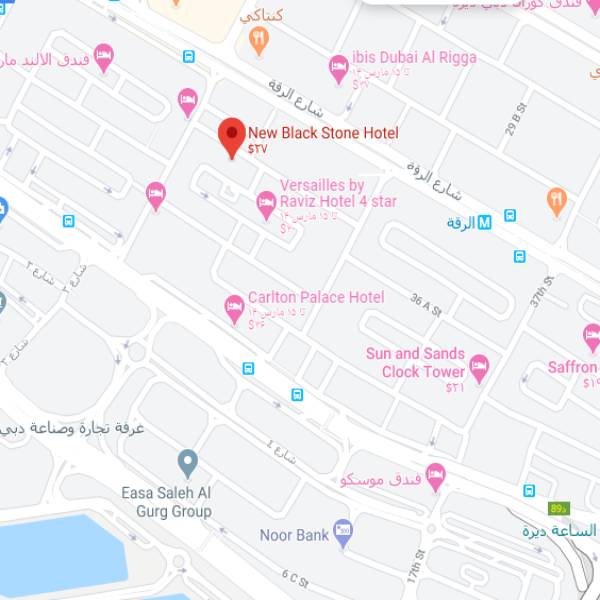 نقشه هتل نیو بلک استون دبی