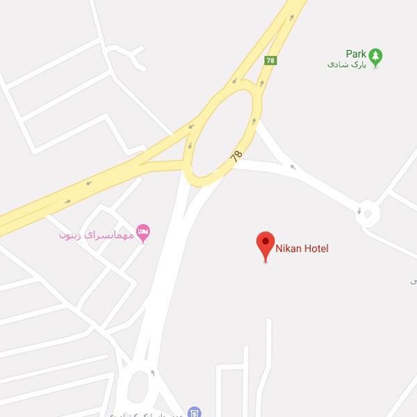 نقشه هتل نیکان یزد