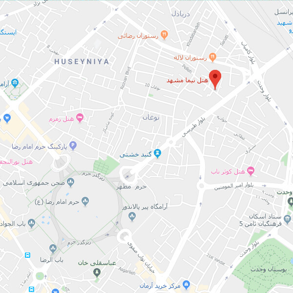 تصویر نقشه هتل نیما مشهد