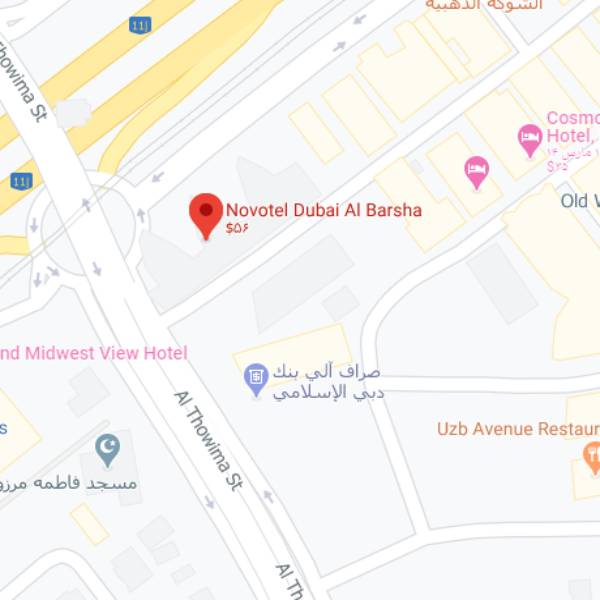 نقشه هتل نووتل البرشا دبی
