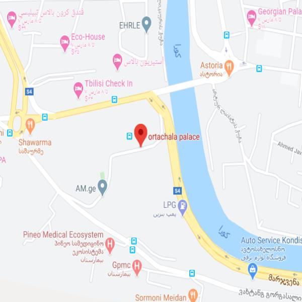 نقشه هتل ارتاچالا پالاس تفلیس