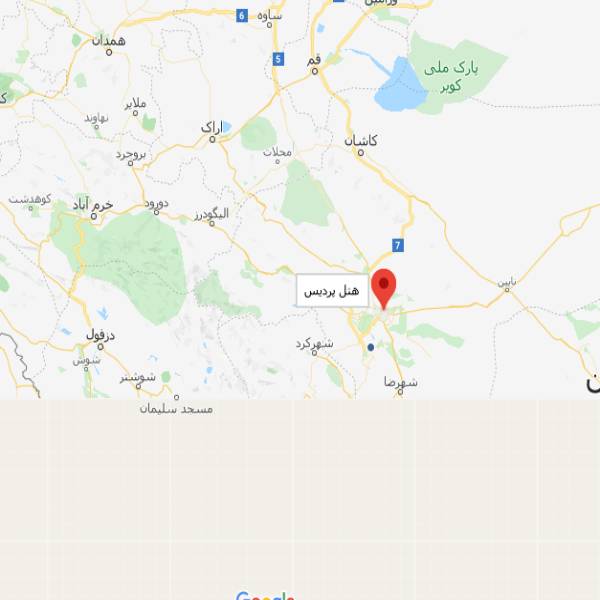 نقشه هتل ساحلی پردیس مبارکه