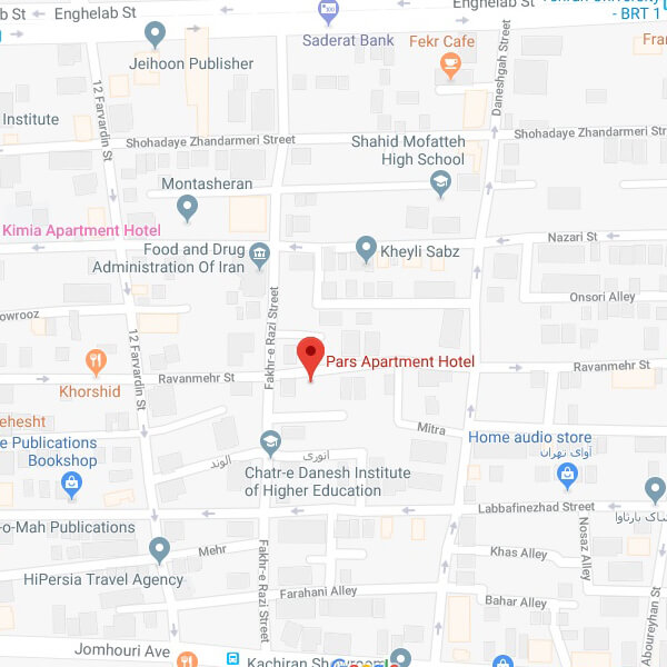 تصویر نقشه هتل پارس تهران