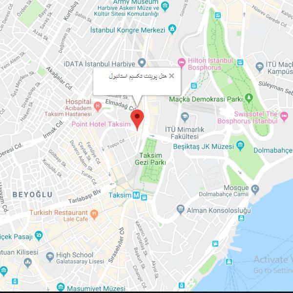 تصویر نقشه هتل پوینت تکسیم استانبول