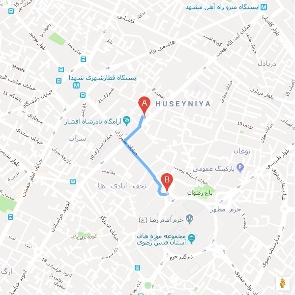 تصویر نقشه هتل آپارتمان پرکوک مشهد