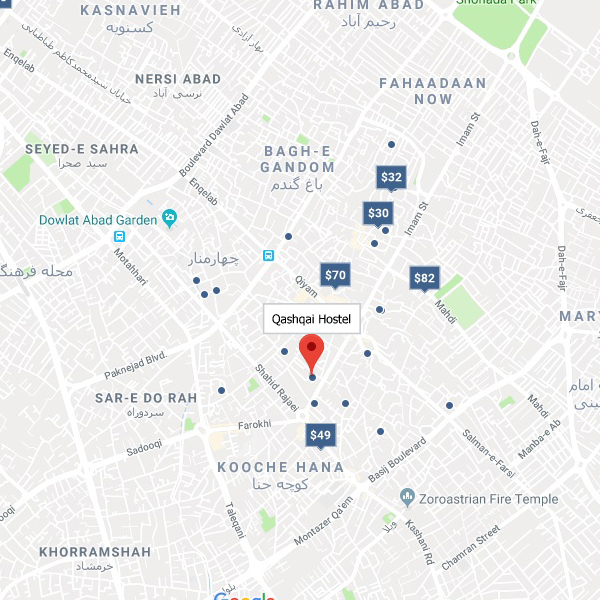 تصویر نقشه هتل اقامتگاه بومگردی قشقایی یزد