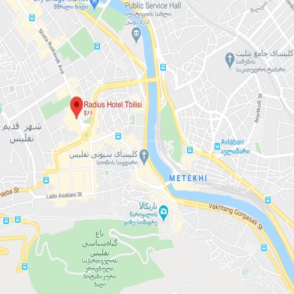 نقشه هتل رادیوس تفلیس