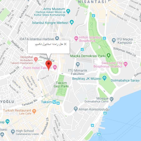 تصویر نقشه هتل رامادا تکسیم استانبول