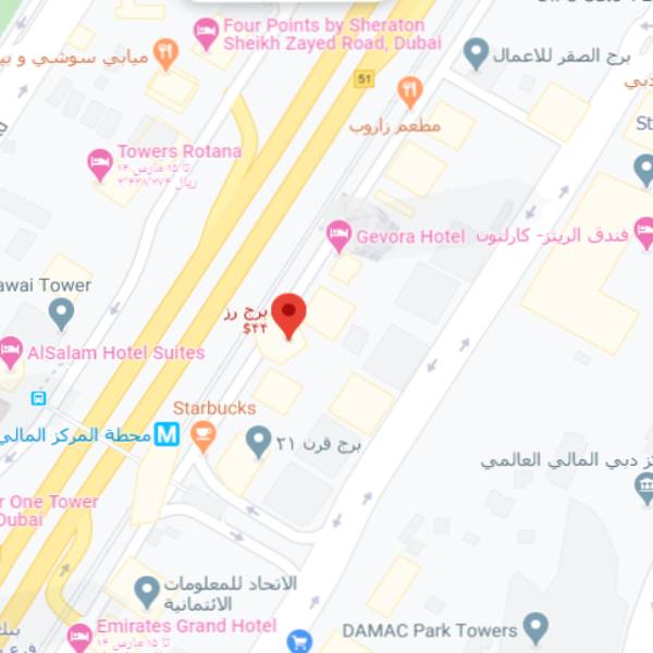 نقشه هتل رز ریحان بای روتانا دبی