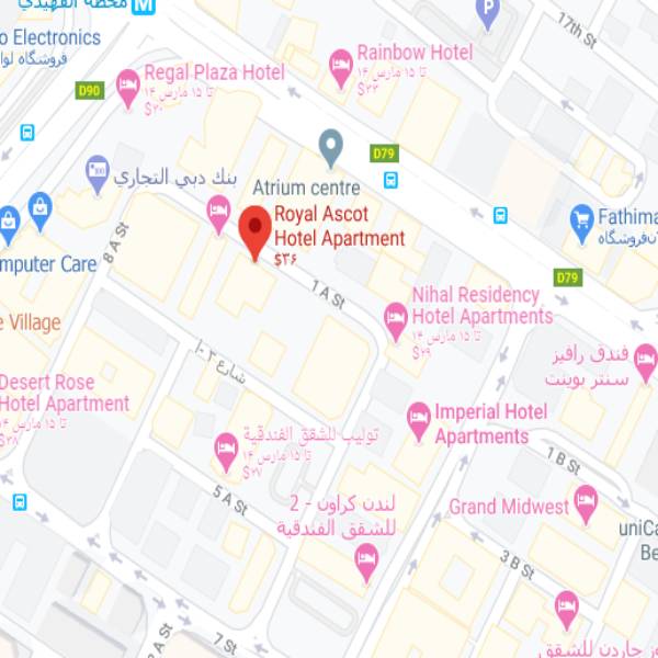 نقشه هتل رویال آسکوت دبی