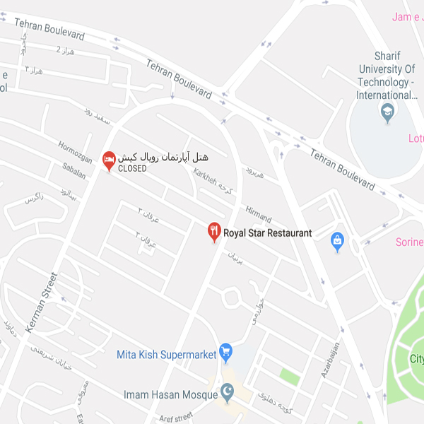 تصویر نقشه هتل رویال کیش
