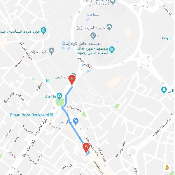 تصویر نقشه هتل آپارتمان رزطلایی مشهد