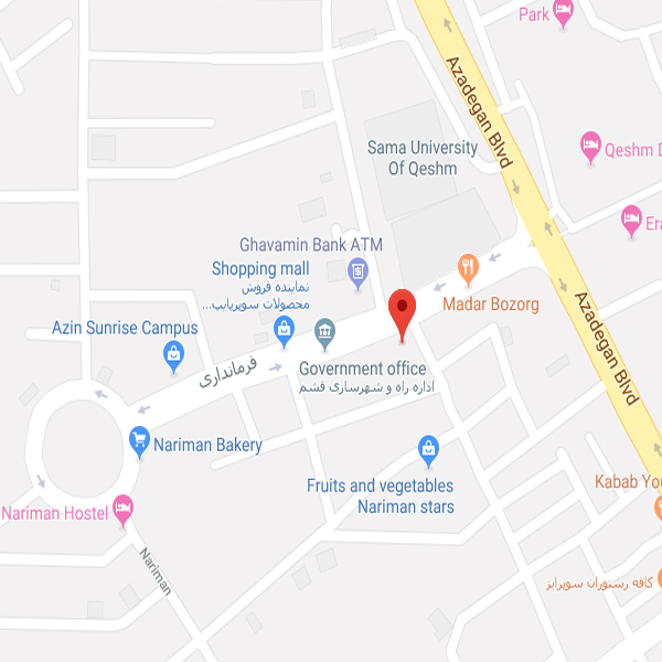 نقشه هتل مجتمع اقامتی سام VIP قشم