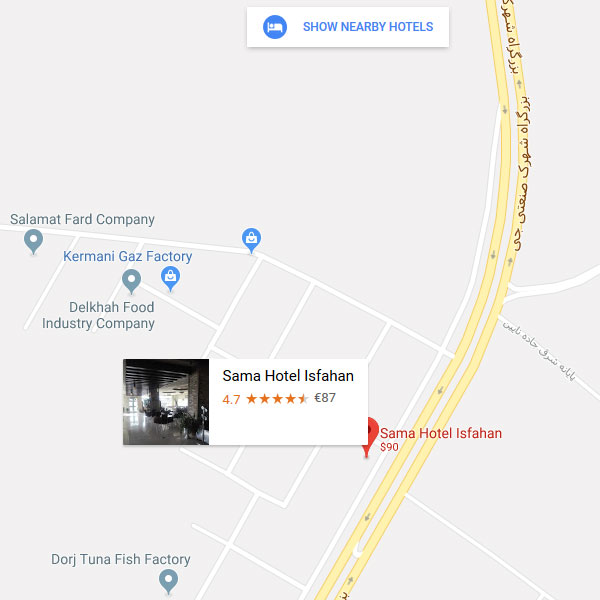نقشه هتل سما اصفهان