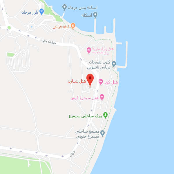تصویر نقشه هتل شباویز کیش