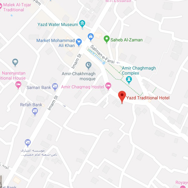 نقشه هتل سنتی شرق یزد
