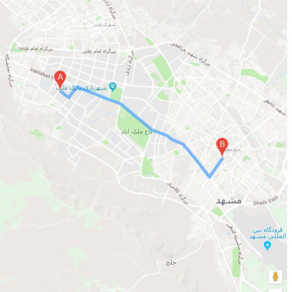 تصویر نقشه هتل شرکت نفت مشهد