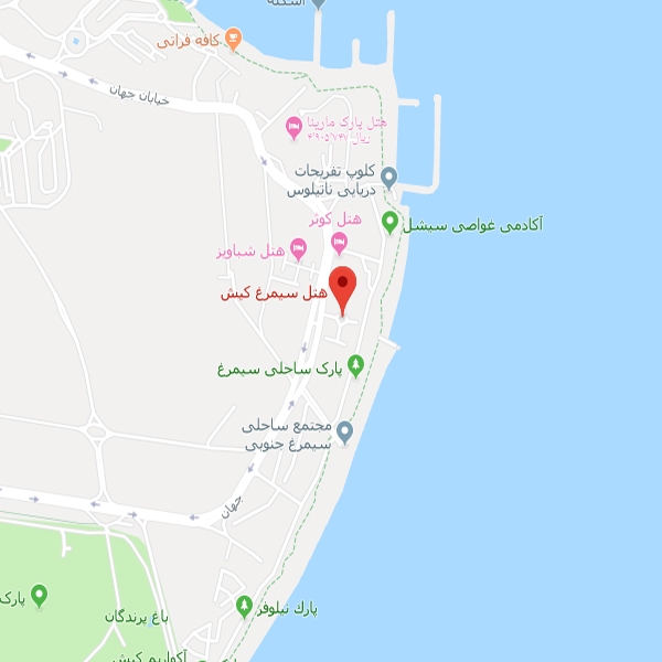 نقشه هتل سیمرغ کیش