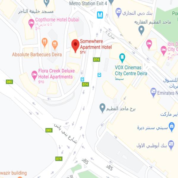 نقشه هتل آپارتمان سامور دبی