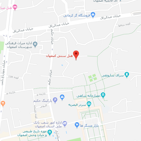 نقشه هتل سنتی اصفهان