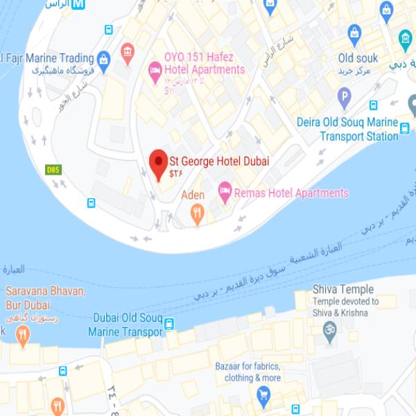 تصویر نقشه هتل اس تی جورج دبی