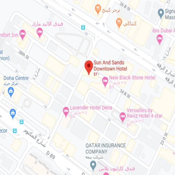 نقشه هتل سان اند سندز داون تاون دبی