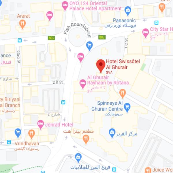 نقشه هتل سوئیسوتل الغریر دبی