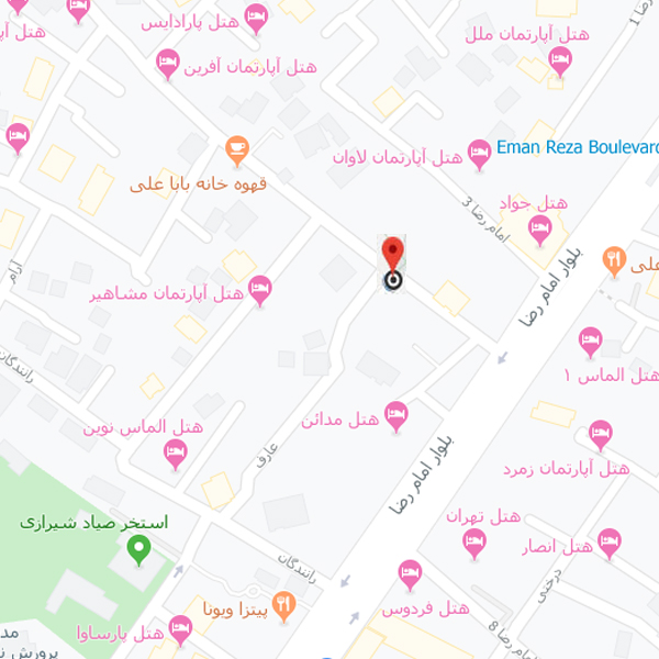تصویر نقشه هتل آپارتمان طاها مشهد