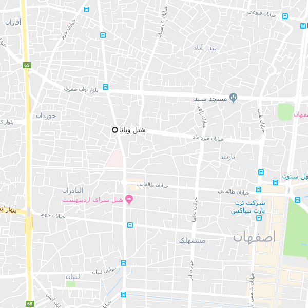 تصویر نقشه هتل ویانا اصفهان