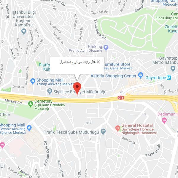 تصویر نقشه هتل وایت مونارچ استانبول