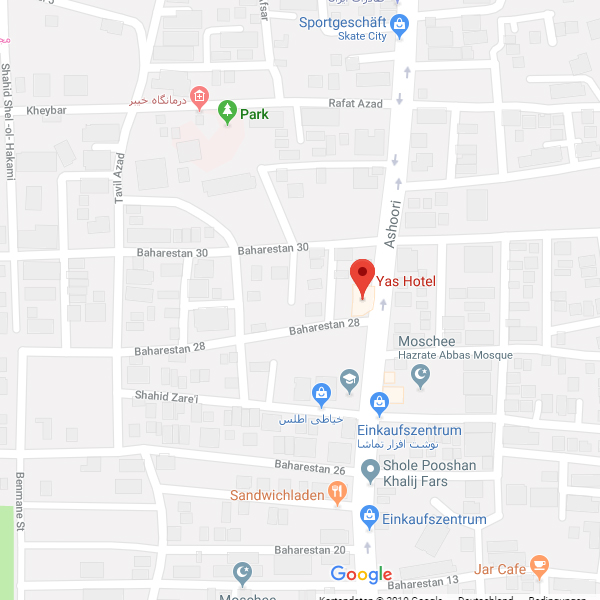 نقشه هتل آپارتمان یاس بوشهر