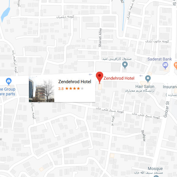 تصویر نقشه هتل زنده رود اصفهان